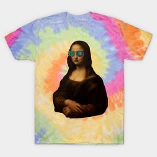 Mona lisa sunglasses lipstick funny T-Shirt